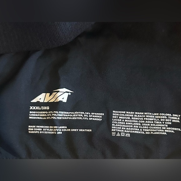 Avia Women’s Gray/Black Sports Bra with removable Padding size XXXL 3X - Picture 6 of 6